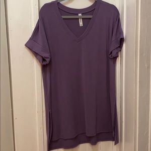 Cuffed short sleeve super soft shirt